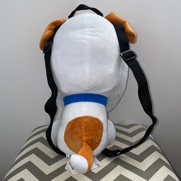 NWT! Secret Life of Pets Max Plush Jack Russel Dog 13" Stuffed Animal Backpack - Picture 5 of 10